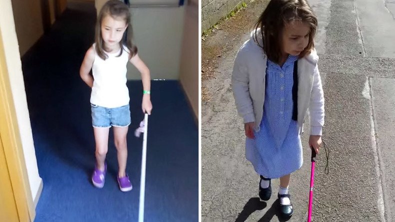 Blind 7yr old girl banned from using cane in school leaves after ‘online bullying’