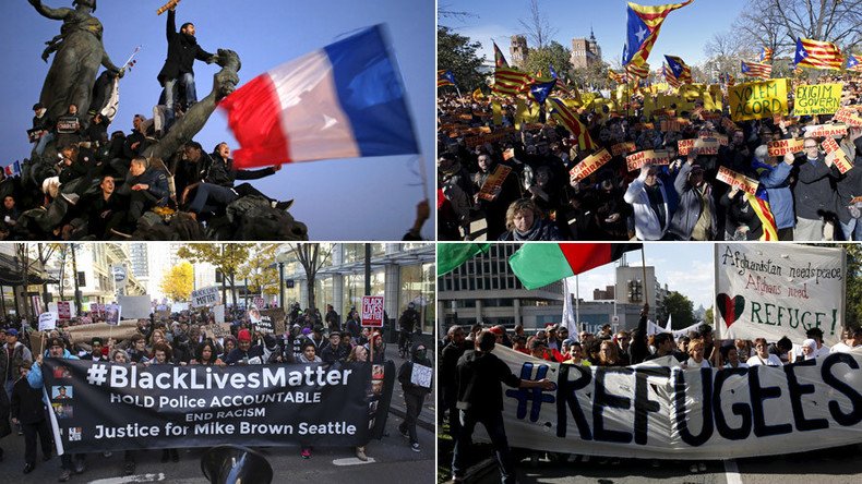 From #PrayForParis and (anti-)Pegida to #BlackLivesMatter: The protests & rallies that shaped 2015