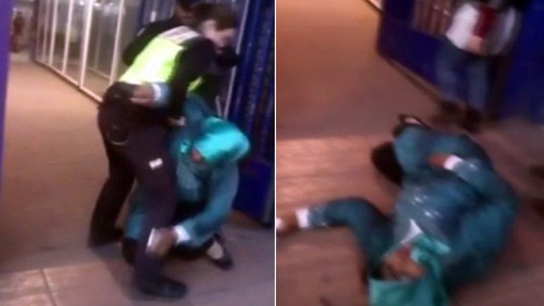 Spanish cops dump Moroccan immigrant in wheelchair onto pavement (VIDEO)