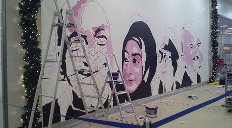 Hijab for hair: Swedish painters asked to change shopping mall mural