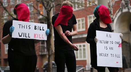 LGBT activists self-harm, create ‘rivers of blood’ to protest Immigration Bill