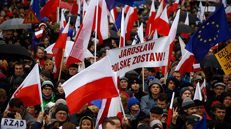 ‘Democratorship & creeping coup d'etat!’ Anti-government protesters rally in Poland