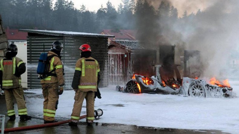 This is what a melted Tesla looks like