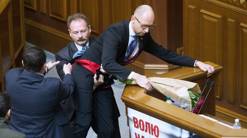 Star Wars, dead pigs, and PM carried from stage: Scandal ruled Ukrainian politics in 2015