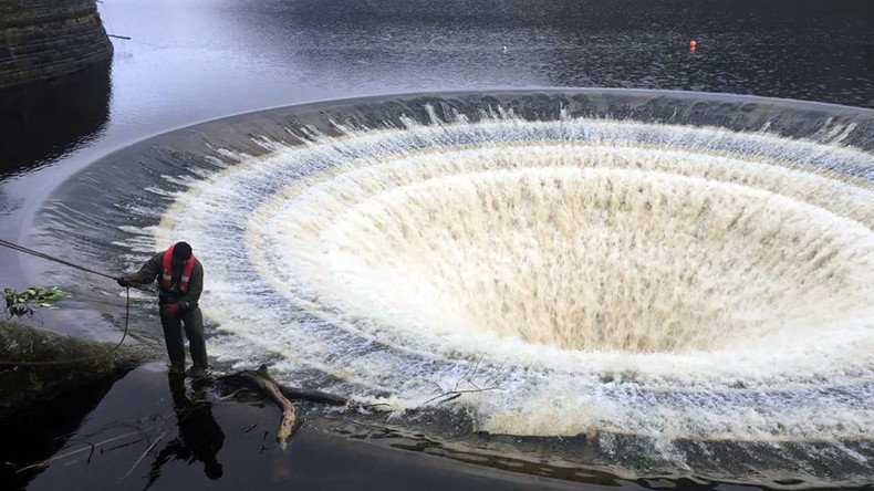 Dam, that’s impressive! Heavy rains flood UK Ladybower Reservoir’s ‘plugholes’
