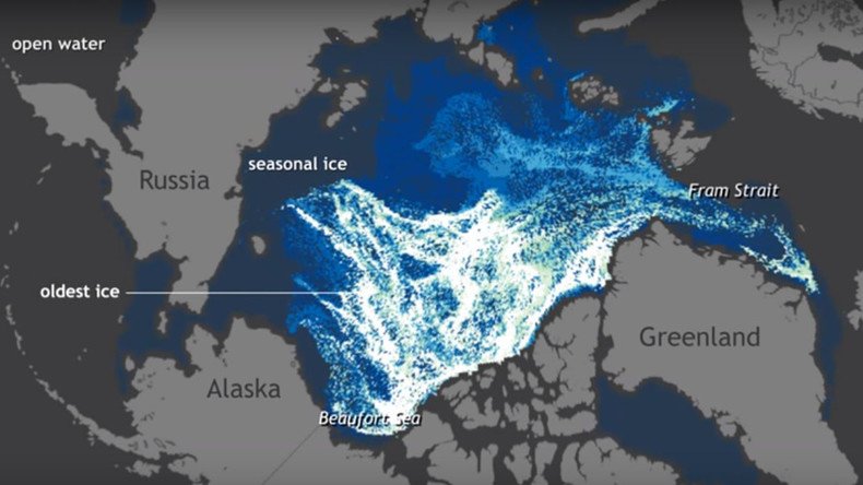 25 years of Arctic ice melting in one minute (TIMELAPSE VIDEO)