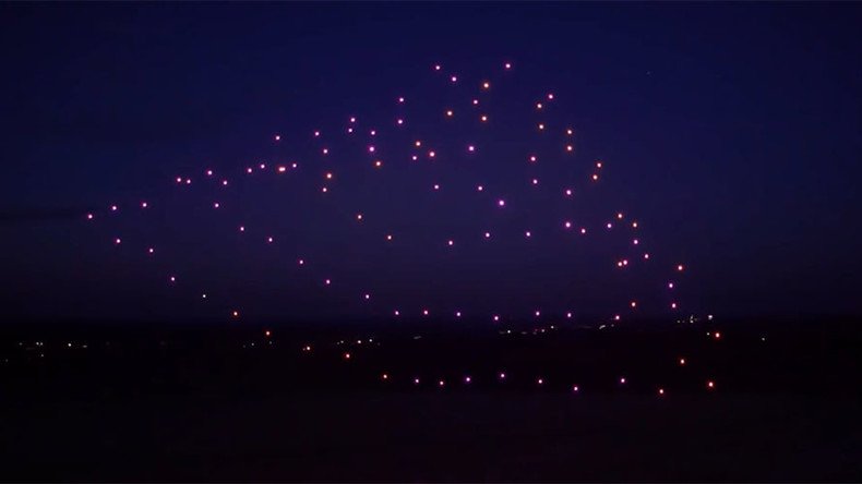 Record breakers: 100 drones perform orchestral maneuvers in the dark