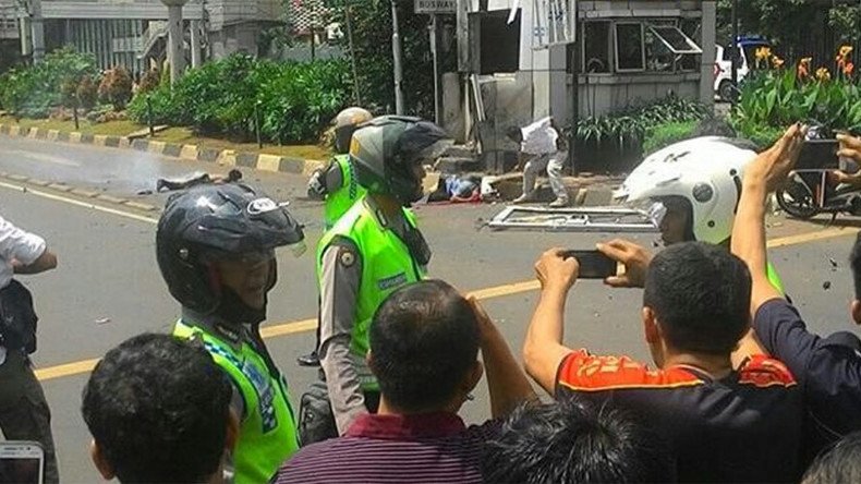 At least 7 dead as Jakarta rocked by multiple explosions, gunfire in ISIS-related attacks
