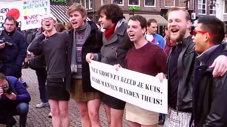 Dutch Men Put On Mini Skirts To Support Victims Of Sex Attacks Video Photos — Rt World News