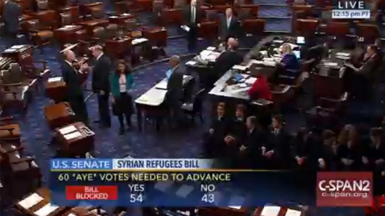 Senate blocks bill toughening controls on entry of  Syrian refugees