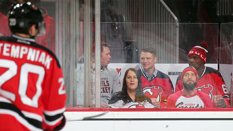 CM Punk & UFC crew train with New Jersey Devils