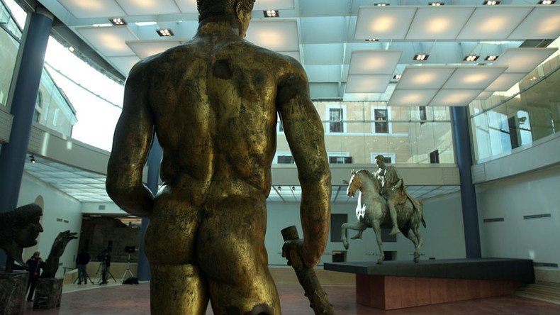 Cover-up! Italian museum conceals nude statues to avoid offending Iranian leader