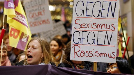 Hundreds rally against sexual violence after NYE attacks in Cologne