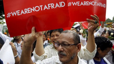 ‘We are not afraid’: Jakarta residents stage anti-ISIS rally as attack death toll rises to 8