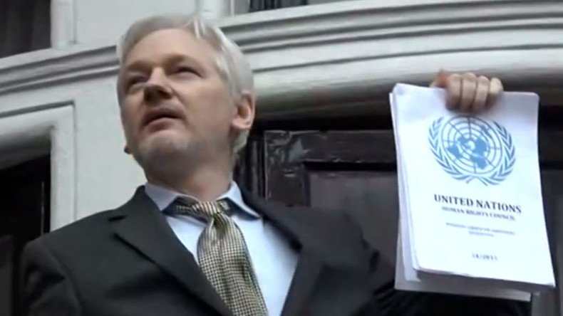 ‘UN decision undeniable victory, Sweden & UK lost,’ Assange tells crowds in London