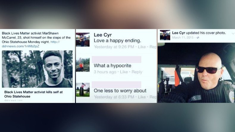 ‘Happy ending?’ Ohio cop put on leave for gloating over suicide of Black Lives Matter activist