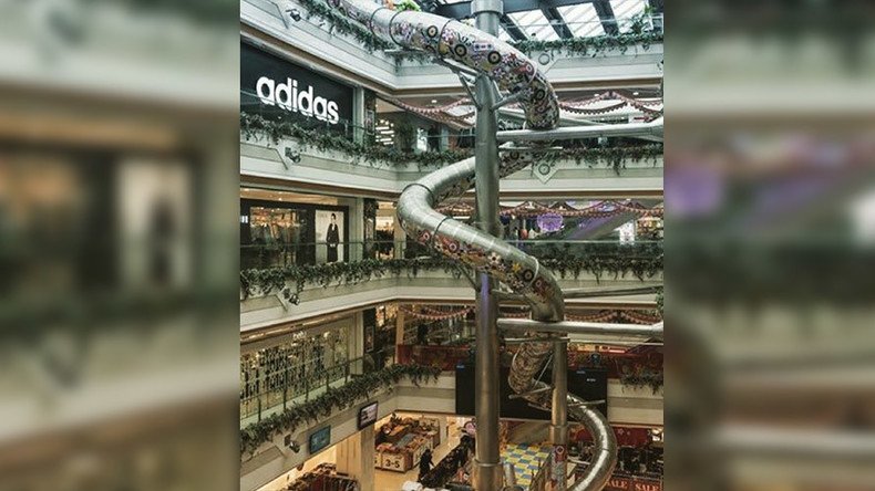 Weeeee! Shanghai mall installs giant slide (PHOTOS)