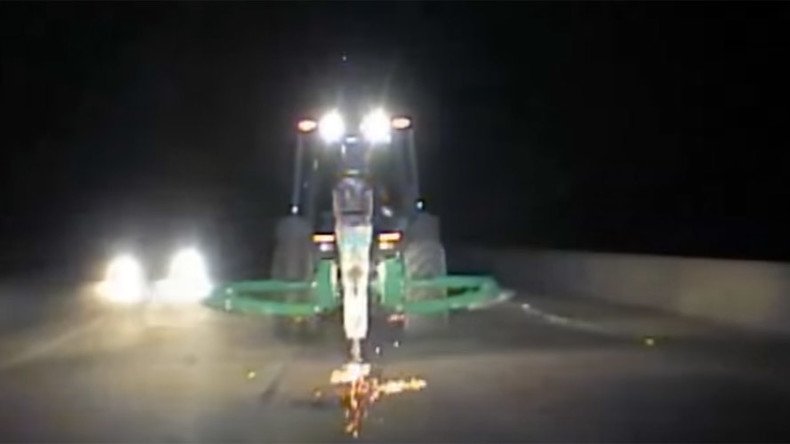 Homeless Florida man shuts down bridge after stealing backhoe for joyride (VIDEO)