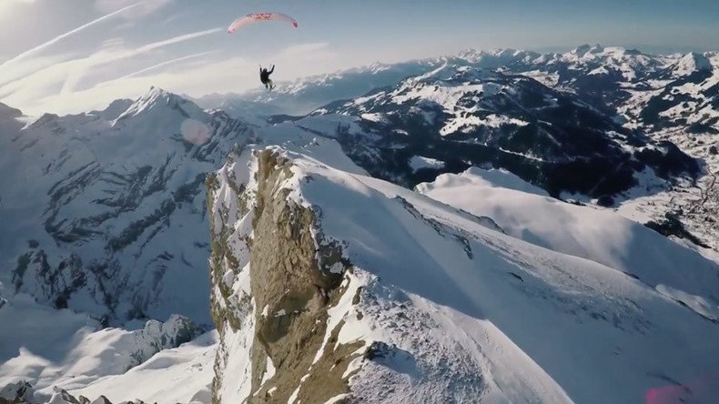 Daredevil speedriders scale the Alps in heartstopping extreme sport (VIDEO)