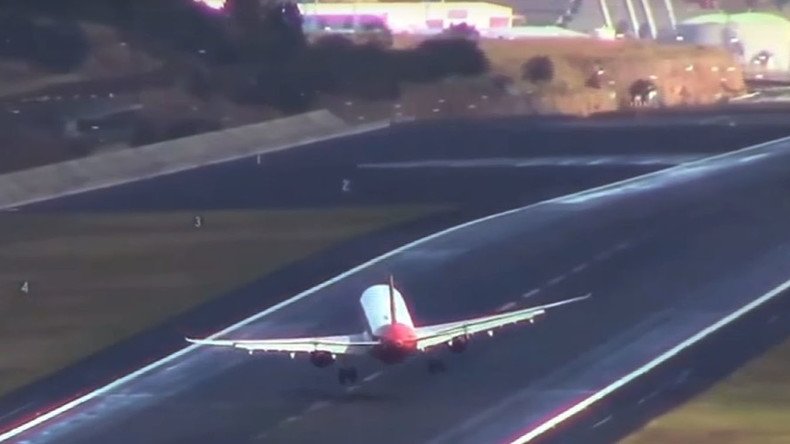 One bumpy ride: Passenger jets blown about before landing at ‘Europe’s scariest airport’ (VIDEO)   
