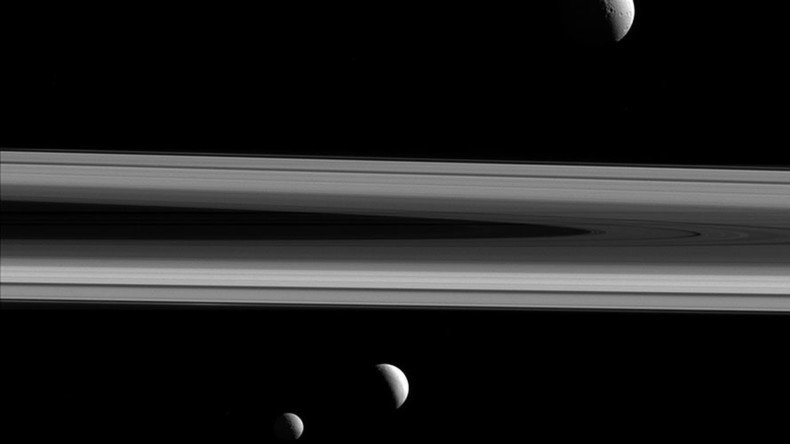 NASA releases incredible image of three of Saturn’s moons