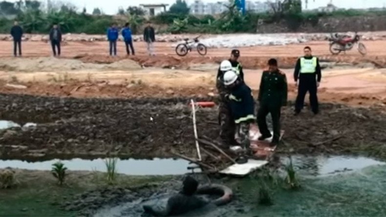 Hollywood rescue: Firefighters save drunk man stuck in mud (VIDEO)