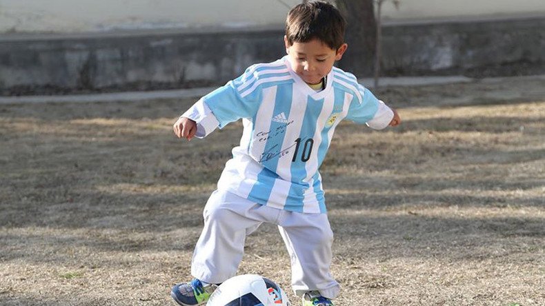 Score! Afghan Boy With Homemade Lionel Messi Jersey Just Got A