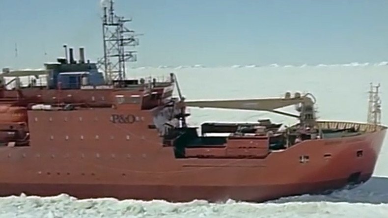 Snow way out: Blizzard leaves 68 crew stranded on Antarctic ice-breaker (PHOTOS)