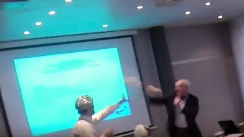 Activists dressed as clowns throw cake in face of German right-wing party official (VIDEO)
