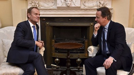 Dinner date but no deal: Cameron & Tusk extend talks on avoiding Brexit 
