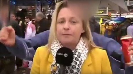 Belgian journo molested by 'Europeans' during live report on sex attacks
