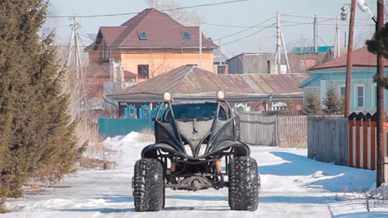 Monster Batmobile: Russian ‘Frankencar’ is a Nissan on steroids (VIDEO)