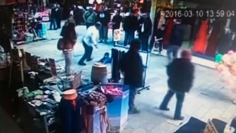 Shocking ‘body slam’ attack on young Syrian boy in Turkey caught on CCTV (VIDEO)