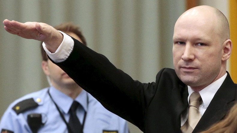 Breivik gives Nazi salute in court while suing Norway for violating his human rights