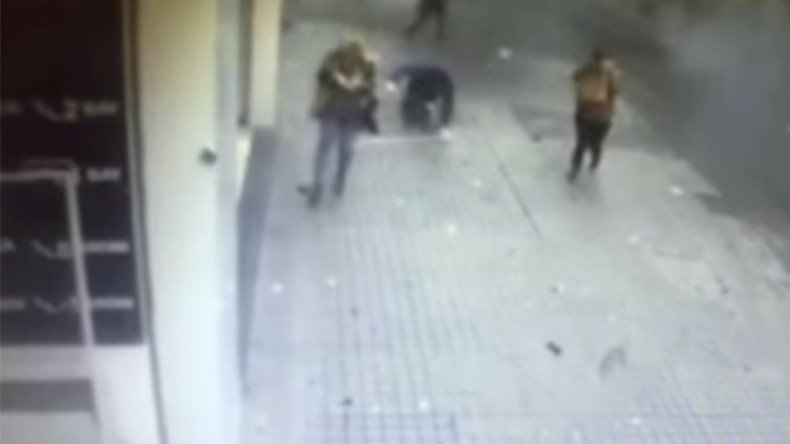 Moment of deadly blast in central Istanbul captured by CCTV cameras (GRAPHIC)