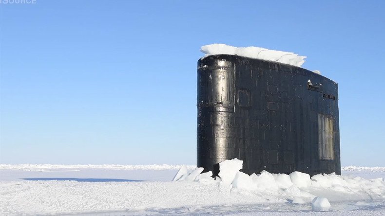 Ice breaker: US nuclear submarine bursts through frozen Arctic ice (VIDEO)