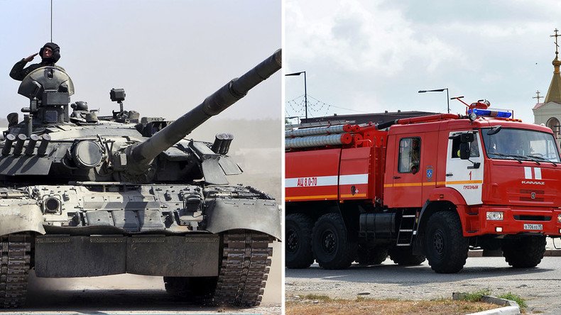 Every boy’s dream: Fight fire with TANKS! Russian plant produces first armored firetrucks