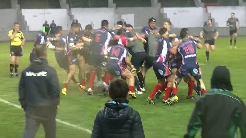 Trafalgar, the rematch: British & French naval rugby teams brawl violently (VIDEO)