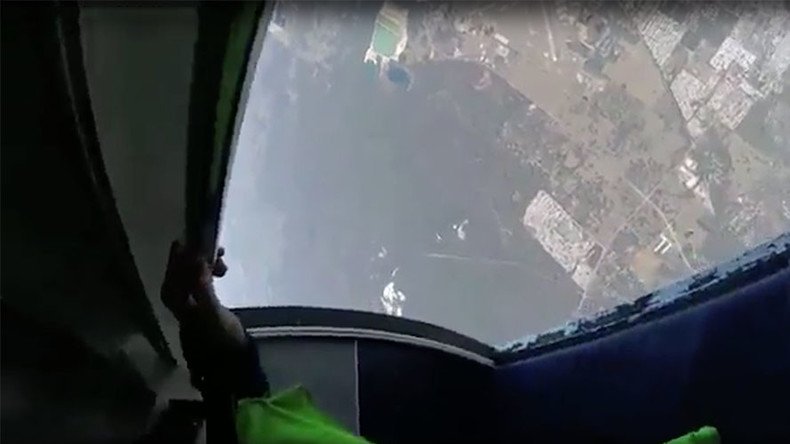 Near death wingsuit collision that paralysed skydiver captured on VIDEO