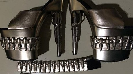 Killer fashion: Gun-shaped stiletto shoes confiscated at US airport