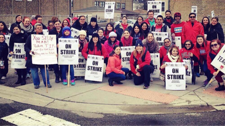 Chicago teachers strike against austerity duo 'Rahm & Rauner'