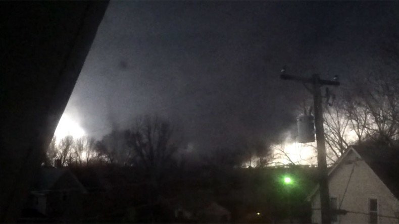 Filmed from within: Terrifying video shows moments tornado rips through house