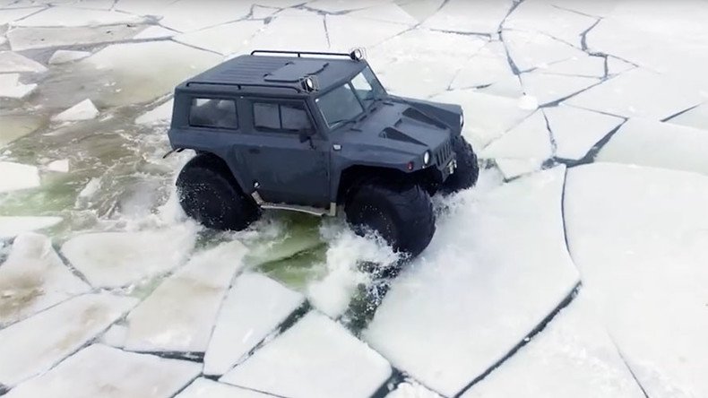 ‘Hunta Overcomer’: Epic all-terrain vehicle tackles more than land & water (VIDEO)