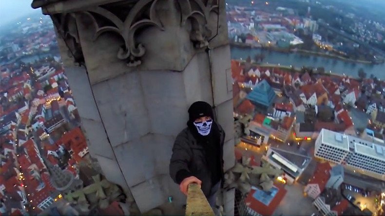 Fearless climber scales world’s tallest church in nail-biting footage (VIDEO)