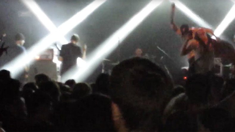 ‘Cowardly act’: US punk band frontman boots girl off stage during selfie (VIDEO)