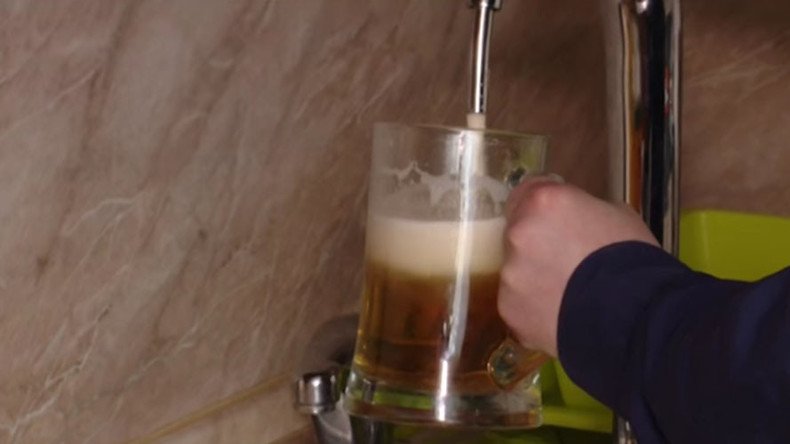 On tap: Man builds beer pipeline from local brewery to kitchen (VIDEO)
