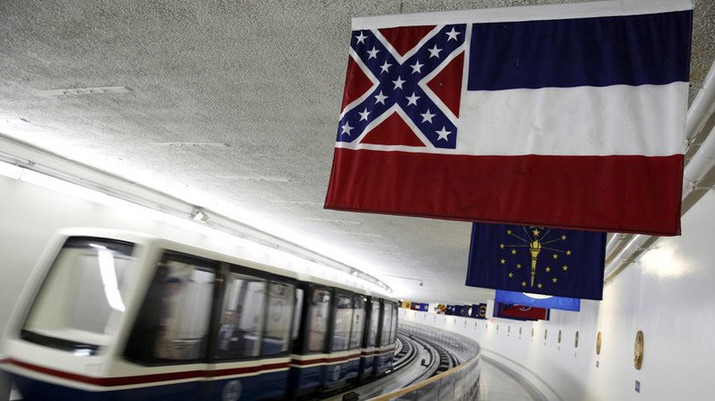 Strike the colors! Mississippi flag forces ALL state banners out of DC subway