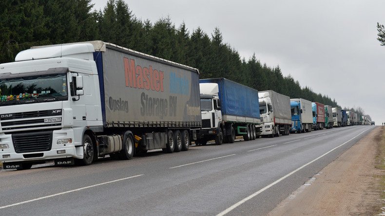 Russia doubles transit fees for foreign trucks