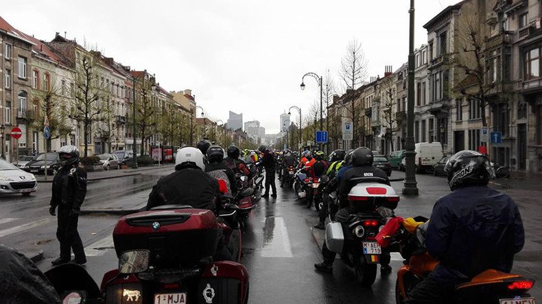 Ride against terror: Belgian bikers’ rally pays tribute to Brussels attacks victims 
