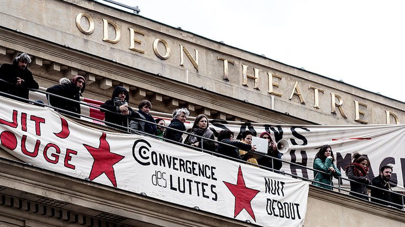 Occupy… the theater: French strikes protest benefit cuts for out-of-work entertainers